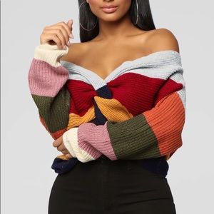 Fashion Nova Multi Color Sweater